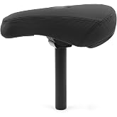 POLSO Universal Comfort BMX Bike Saddle, Durable Padded BMX Bicycle Seat Replacement for 20" BMX, Freestyle Street BMX Saddle