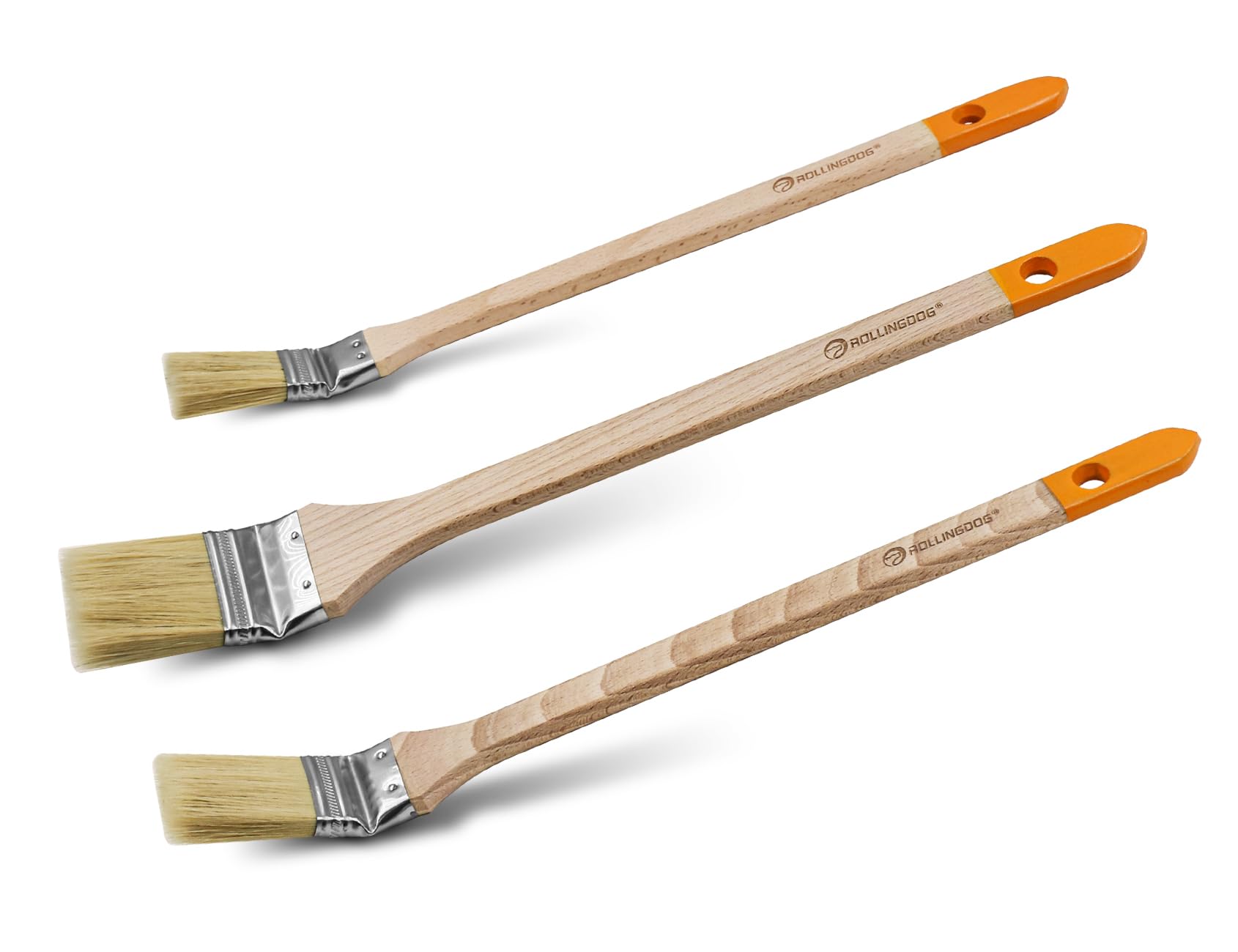 Photo 1 of ROLLINGDOG Radiator Brush - 3PC Long Handle Paint Brush for Ceilings,High Walls(25mm,38mm,50mm)