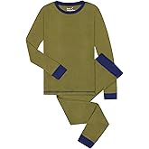 Just Pajamas Boys’ Pajama Sets Snug Fit Long Sleeve Tops & Sleep Pants – Soft Kids Sleepwear in Sizes 3T-12 with Fun Prints
