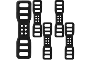 5Pcs Silicone Bike Straps, Elastic Rubber Straps with Holes for Flashlights Phones Speakers, Multi-Function Tool, Rubber
