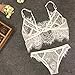 haoricu Lingerie Set, 2020 Women Fashion Lingerie Lace Babydoll Underwear Bra+Pants Set (A White, S)