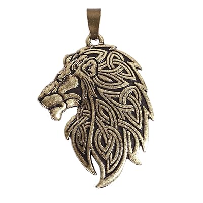 Head Pendant Lion Necklace Amazon Antique Silver Lion Head Pendant