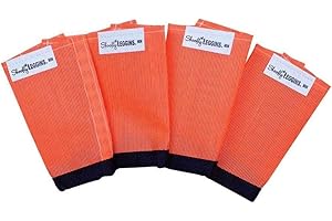 SHOOFLY Horse Leggins, Patented Loose Fitting Boots, Reduce Stomping & Fatigue, Breathable Plastic Mesh (Orange/Mini)