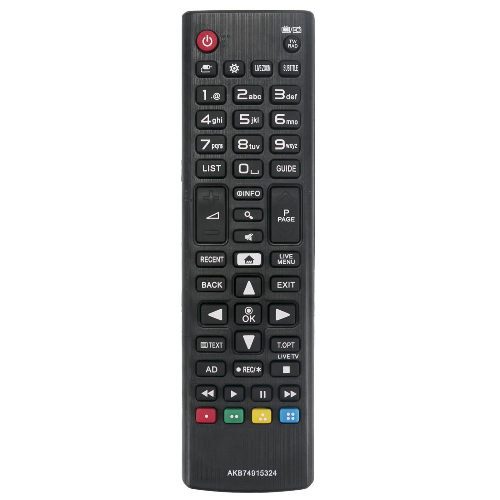 AKB74915324 Replacement Remote Control Fit for LG 4K UHD TV 60UH6157 65UH6159 65UH615 65UH6257 65UH625 65UH6507 65UH6509 65UH650 65UH661 43UH610V 50UH635V 32LH604V 40UH630V 43LH604V 49LH604V