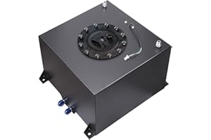 Donpida 5 Gallon Fuel Cell Aluminum Polished with Cap Level Sender Black