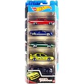 Hot Wheels Fast and Furious 5-Pack of Toy Cars in 1:64 Scale, Replicas from the Movie with Exclusive Decos (Styles May Vary)