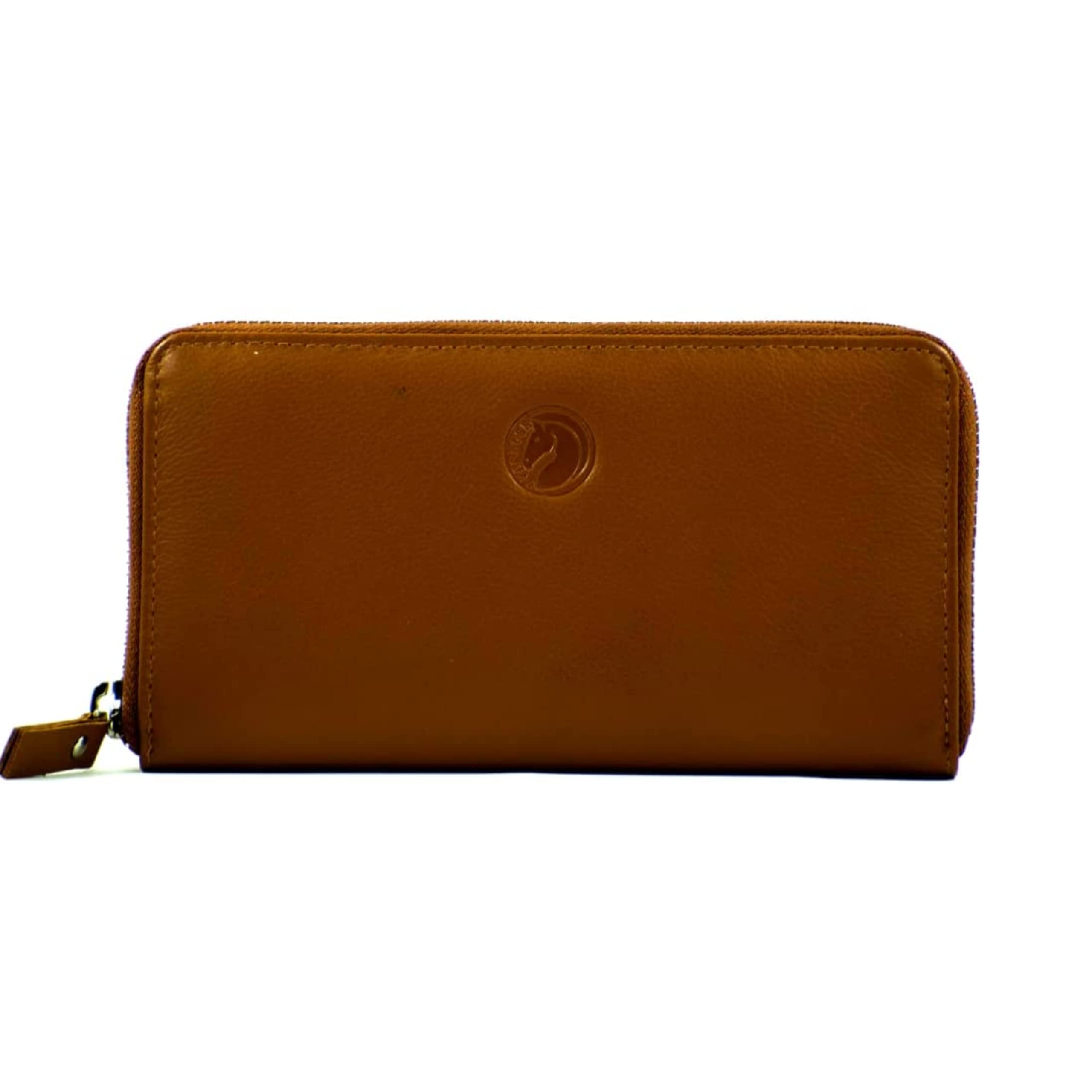 OVERDOSE WOMEN'S LEATHER SIGNATURE CLUTCH WALLET, SMARTPHONE WRISTLET, HANDBAGS CLUTCH WALLET, MULTI CARD SLOT, WALLET PURSE, CHECKBOOK WALLET - TAN NAPPA LEATHER WALLET