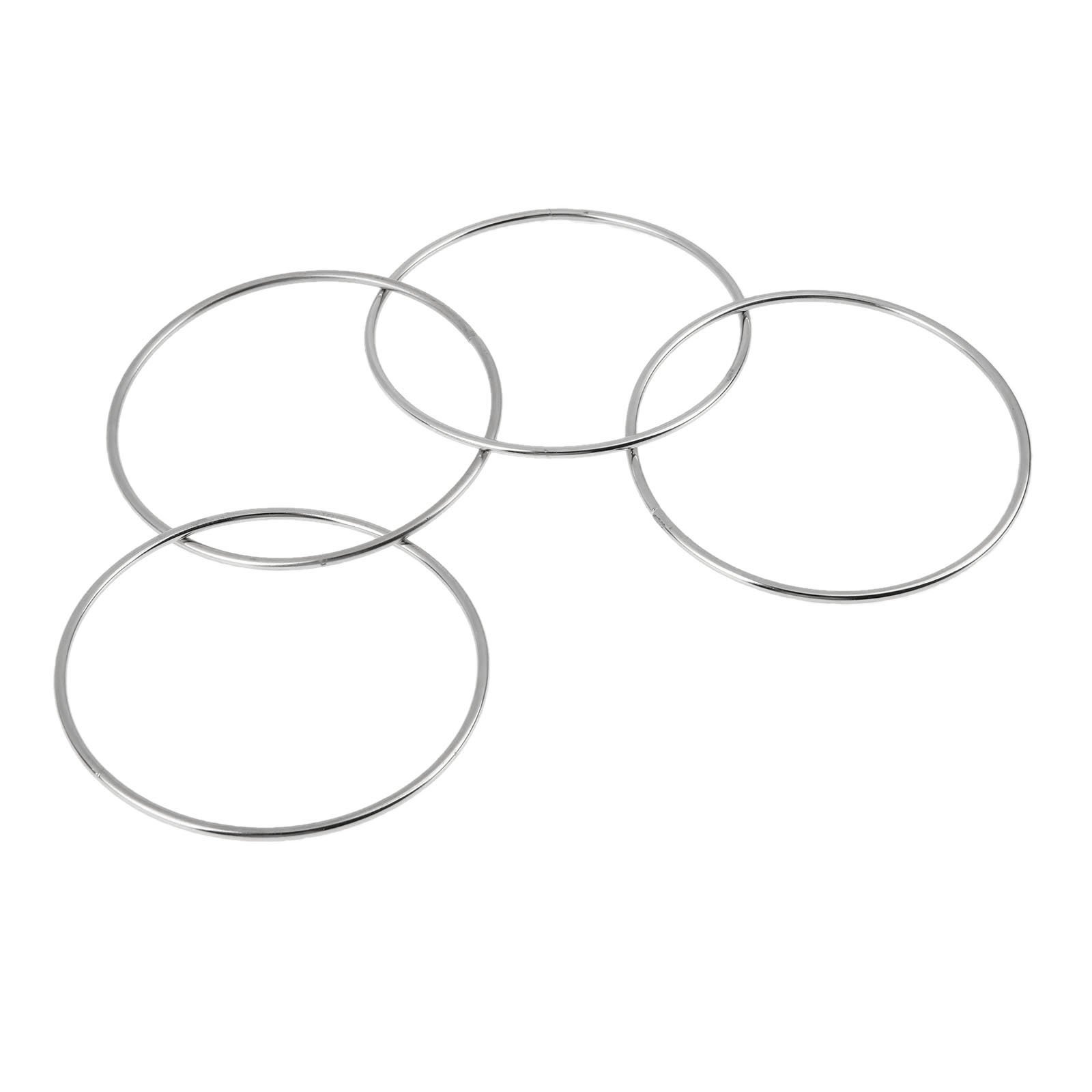 Yetaha 4 PCS Chinese Linking Rings, Close-Up Magic Trick Props, Dia-10 cm/4 inch Metal Ring Classic Illusion Gimmick Props for Street Magic Home Party Magicians Stage Performance