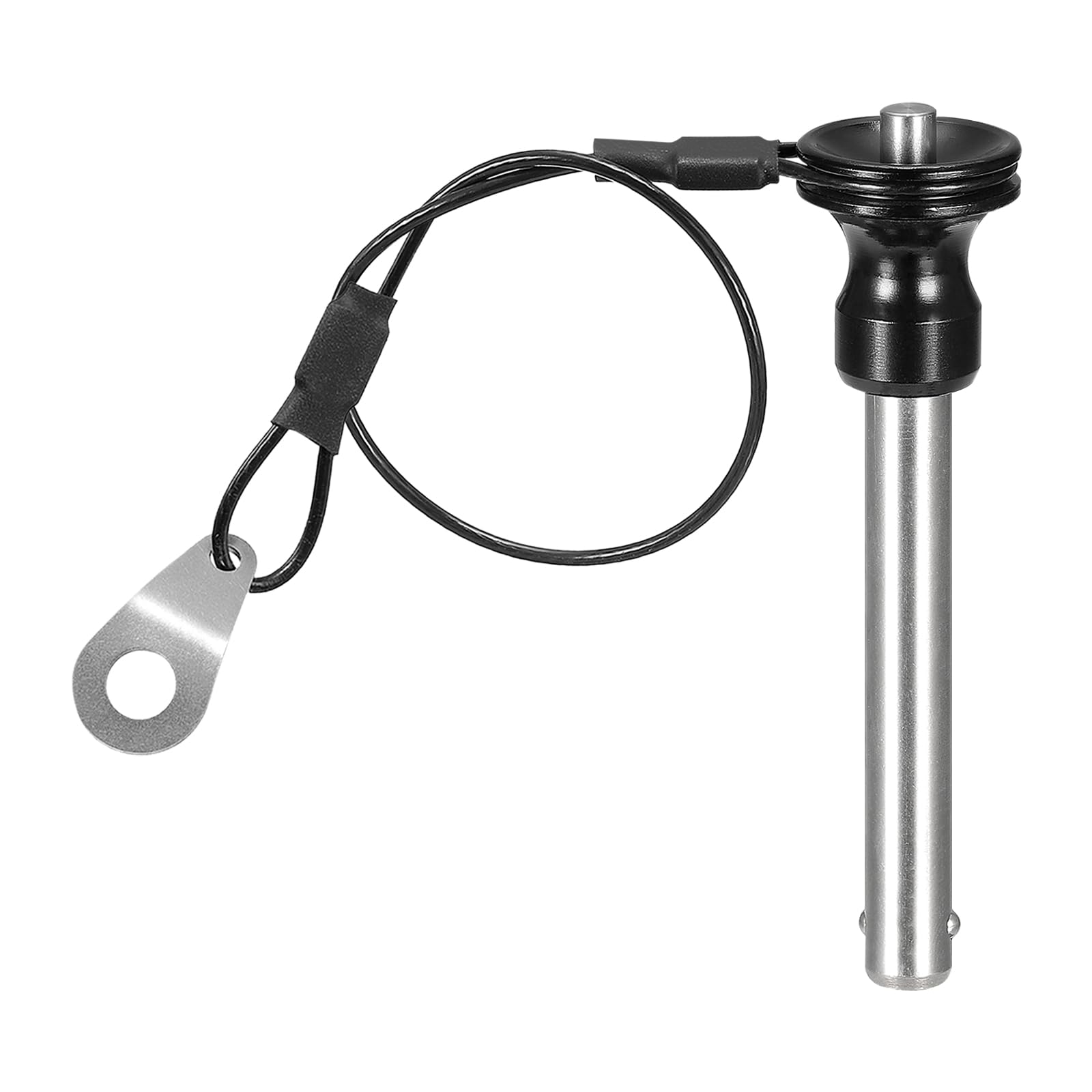 DTGN 8mmx51mm(DxL) Quick Release Pin - Good for Quickly Connecting Hooking Up Components - 304 Stainless Steel Push-Button Ball Locking Pins with Wire - Silver