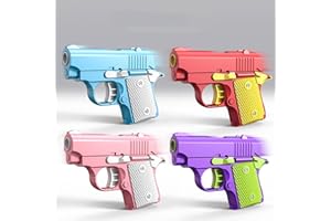 POVEYAN Fidget Toys Pistol, 3D Gravity Mini 1911 Fidget Pistol Toys,Fidget Sensory Toys,Stress Relief for Adults, Suitable for Relieving ADHD, Anxiety, Best Gift for Adults and Kids(4PCS)
