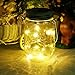 Solar Mason Jar Light ,20Leds String Glass Lantern Outdoor Hanging, Decorative String Fairy Lamp for Patio Garden Party