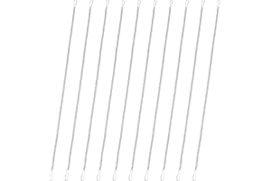 10pcs Stained Glass Window Chains, 50cm/20in Suncatcher Picture Hanging Chain with Safety Hooks, Outdoor Decorative Panel for