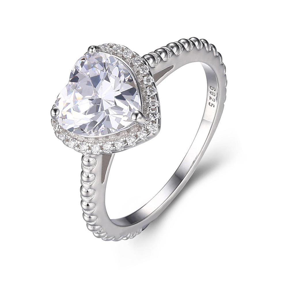 AANGG Women's 925 Sterling Silver Ring Diamond Ring Wedding Bands Engagement Gifts