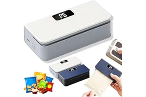 2-in-1 Mini BagSealer,USB Rechargeable Vacuum Sealer for Food Storage,Portable Cordless Bag Resealer with LED Display,6-Level