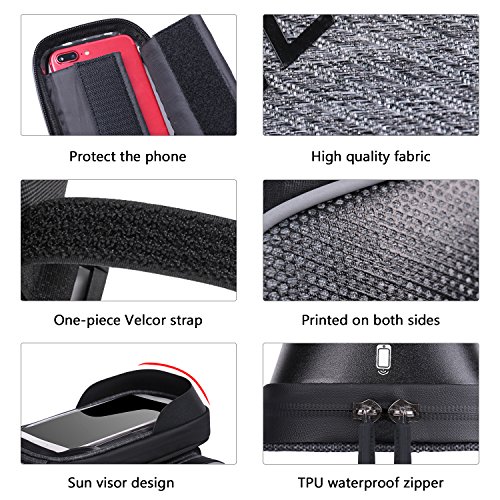 PlasMaller Bike Frame Bag Bicycle Top Tube Bag Cell Phone Bag Waterproof Sensitive Touch Screen