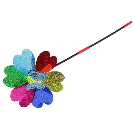 ShoppingLane 1 Piece Colorful DIY Sequins Butterfly Windmill Pinwheel Kids Lawn Playground Toy Garden Ornament Random