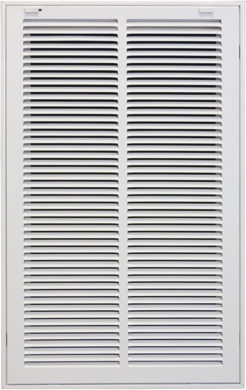 Registers, Grilles & Vents - Steel Return Air Filter Grille for Sidewall and Ceiling [Duct Opening Size] Vent Cover Return Air for 1-inch Filters | Vent Cover Grill, White (Duct Opening Sizez:14inch X 30inch)