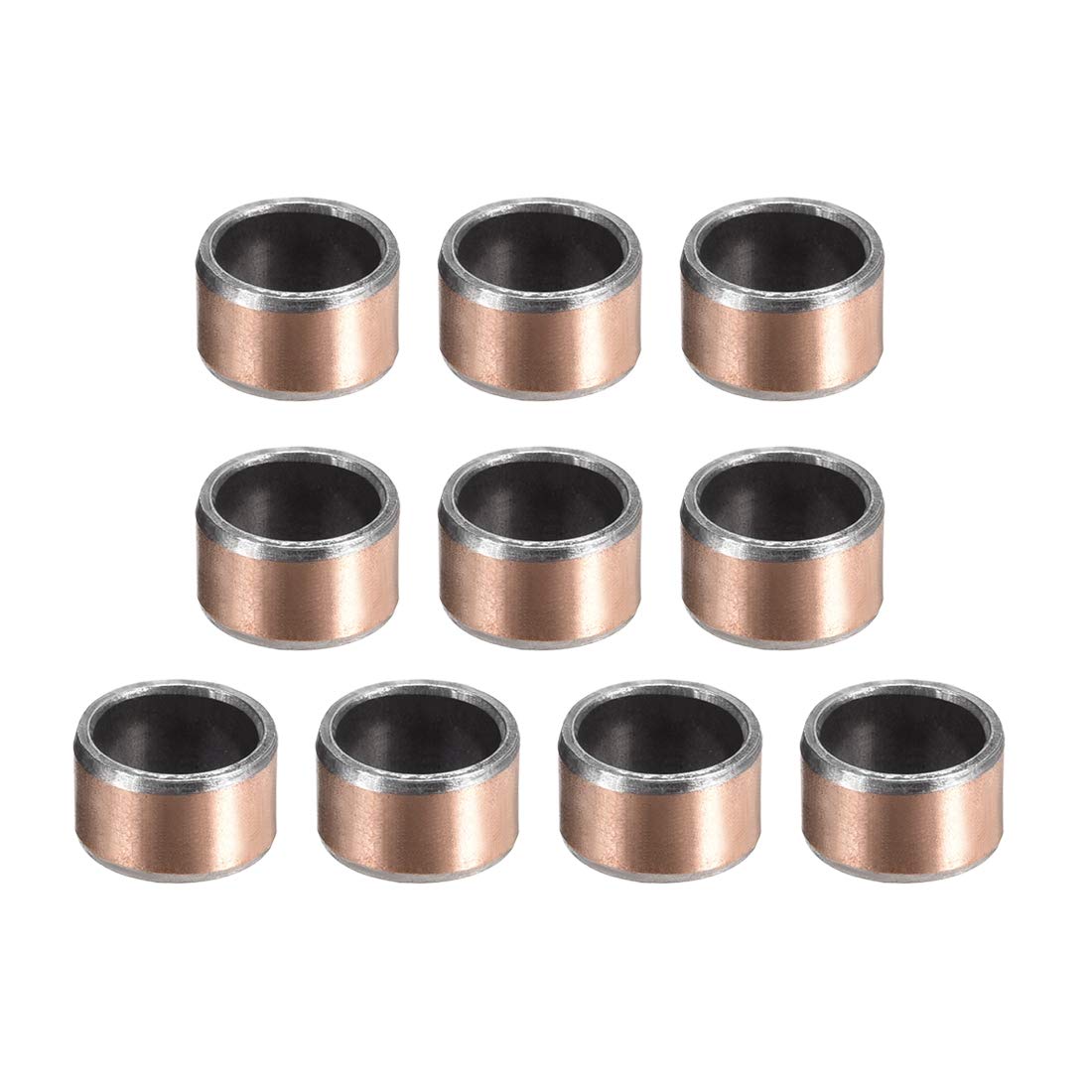 uxcell Sleeve Bearing 8mm Bore x 10mm OD x 6mm Length Plain Bearings Wrapped Oilless Bushings 10pcs