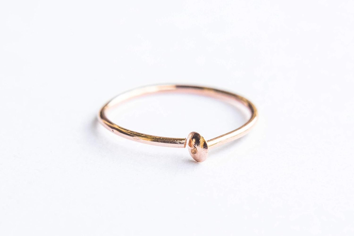 24G Rose Gold Nose Ring Hoop Delicate Feminine Adjustable