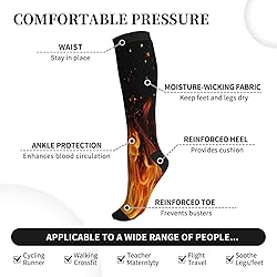 aipoase Fire Compression Socks Knee High