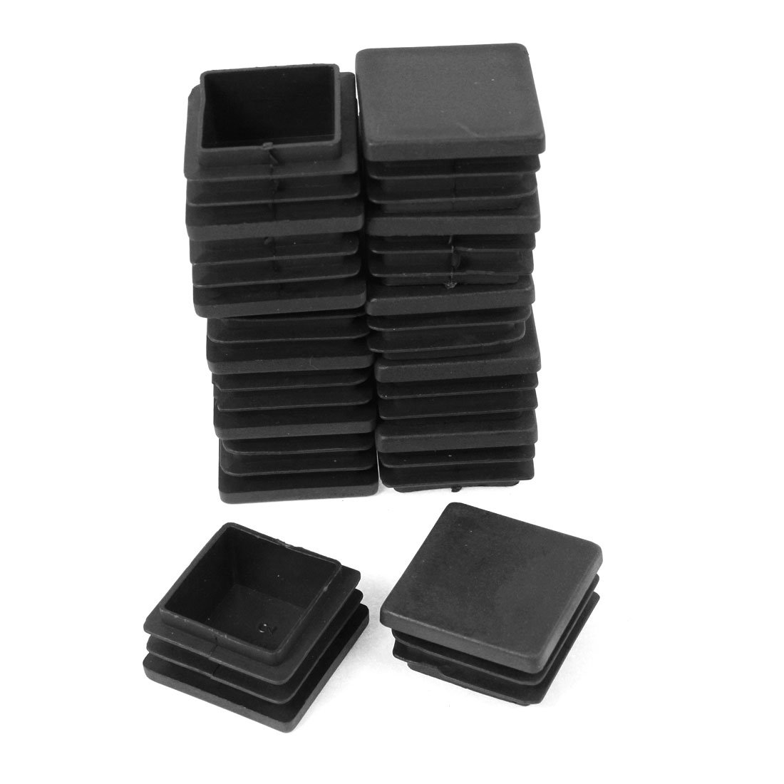 sourcing map 12Pcs 35mm x 35mm Plastic Blanking End Caps Square Tubing Pipe Insert