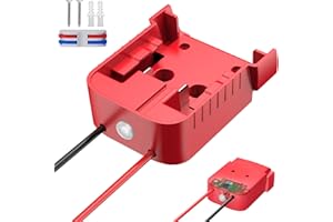 Azocek Upgraded Power Wheel Adapter Compatible with Milwaukee 18V Battery – with Overdischarge & Overcurrent Protection, Switch, for DIY RC Cars, Toys, Robotics