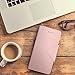 Galaxy S8 Plus Wallet Case, Maxboost [Folio Style w/ Hand Strap] Samsung Galaxy S8+ / s8 plus Card Case (2017) STAND Feature [Rose Gold] Premium PU Leather Flip Cover Card Slot +Side Pocket Magnetic