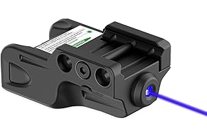 VITOINNO Green/Red/Blue Laser for Pistol w/Picatinny Rail, Gun Laser Sight with Strobe and Battery Level Indicator，Rechargeable