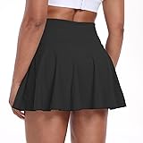 Girl's Tennis Skirt with Built-in Shorts Black