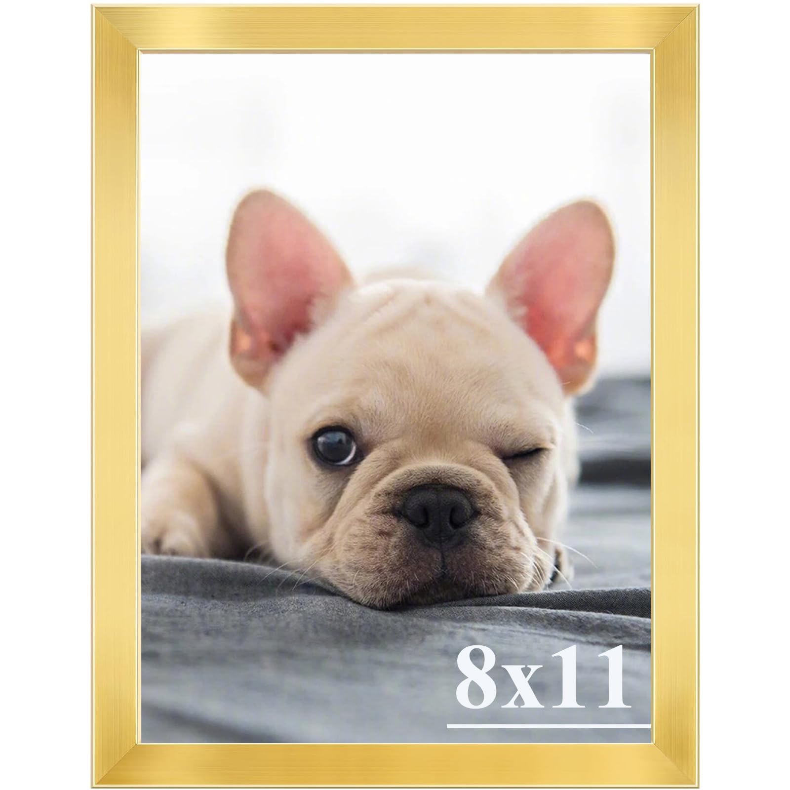 Photo 1 of RUN HELIX 8x11 Picture Frames,Simple Designed Photo Frame,Certificate Document Frame for Horizontal and Vertical Formats,8x11 Poster Photo Frame Wall Gallery Home Office Decor,Gold