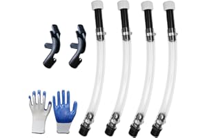 LAGWIUY 4PCS Racing Fuels Filler Hose, 14 Inch Gas Can Hose with 2PCS Benders Suitable for 5.5 Gallon Fuel Jugs
