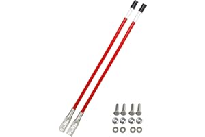 SUONE 27 '' Snow Plow Blade Marking Guide Kit Red Internal All Steel Wire Never Breaks 304LStainless Steel Goint for Boss Blizzard Western plows 62265,and Most Snow Plow SUV,UTV,ATV Pickup Trucks