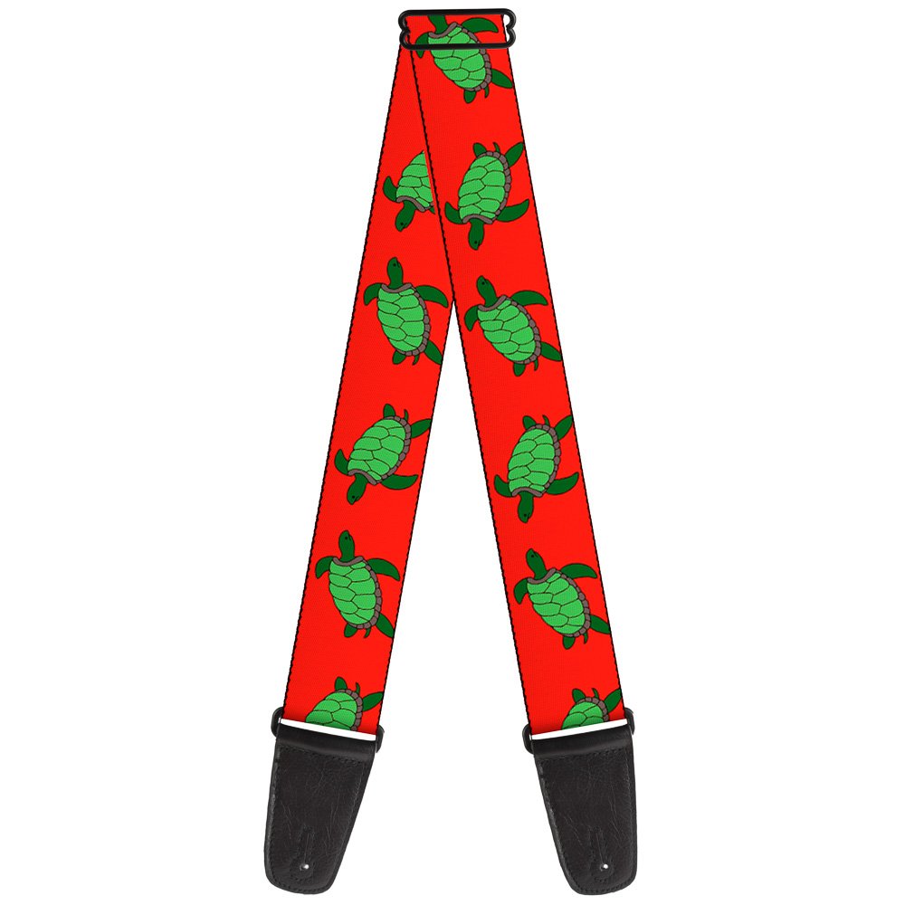 buckle-down Guitar Strap 34-60 Inches Sea Turtles Red/Green