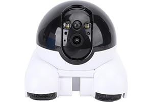BTSEURY Security Camera, Movable Pet Camera with Wheels, 2MP Double Lens APP Remote Control 2 Way Talk 1080P W I F I Indoor S