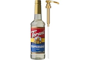 Torani Coffee Syrup, Peppermint Flavored Syrup for Drinks, Pump Included, 25.4 Fl Oz