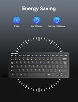 TECKNET 2.4G Wireless Keyboard UK Layout Compact Silent 12 Months Battery Life view 2