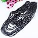 New 18K Gold Multi-Layer Chunky Long Seed Bead Beaded Long Necklace Earrings Set