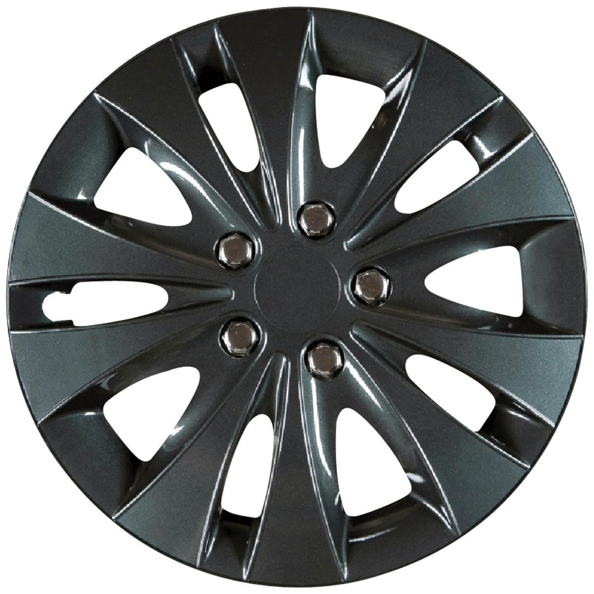 Cartrend 70289 Wheel trim set Storm, 16 inches, black - set of 4