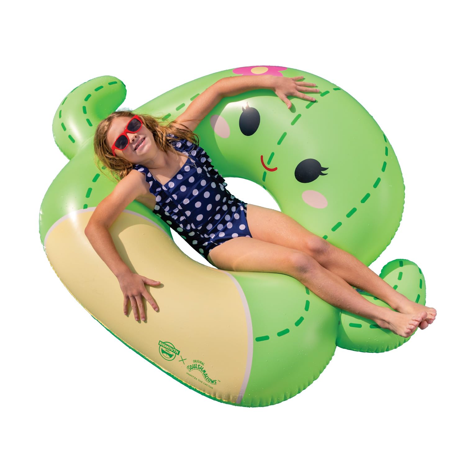 Photo 1 of BigMouth x Squishmallows Original Large Inflatable Pool Float, Swim Ring for Adults and Kids, Pool Party Supplies & Water Toys - Maritzia The Cactus