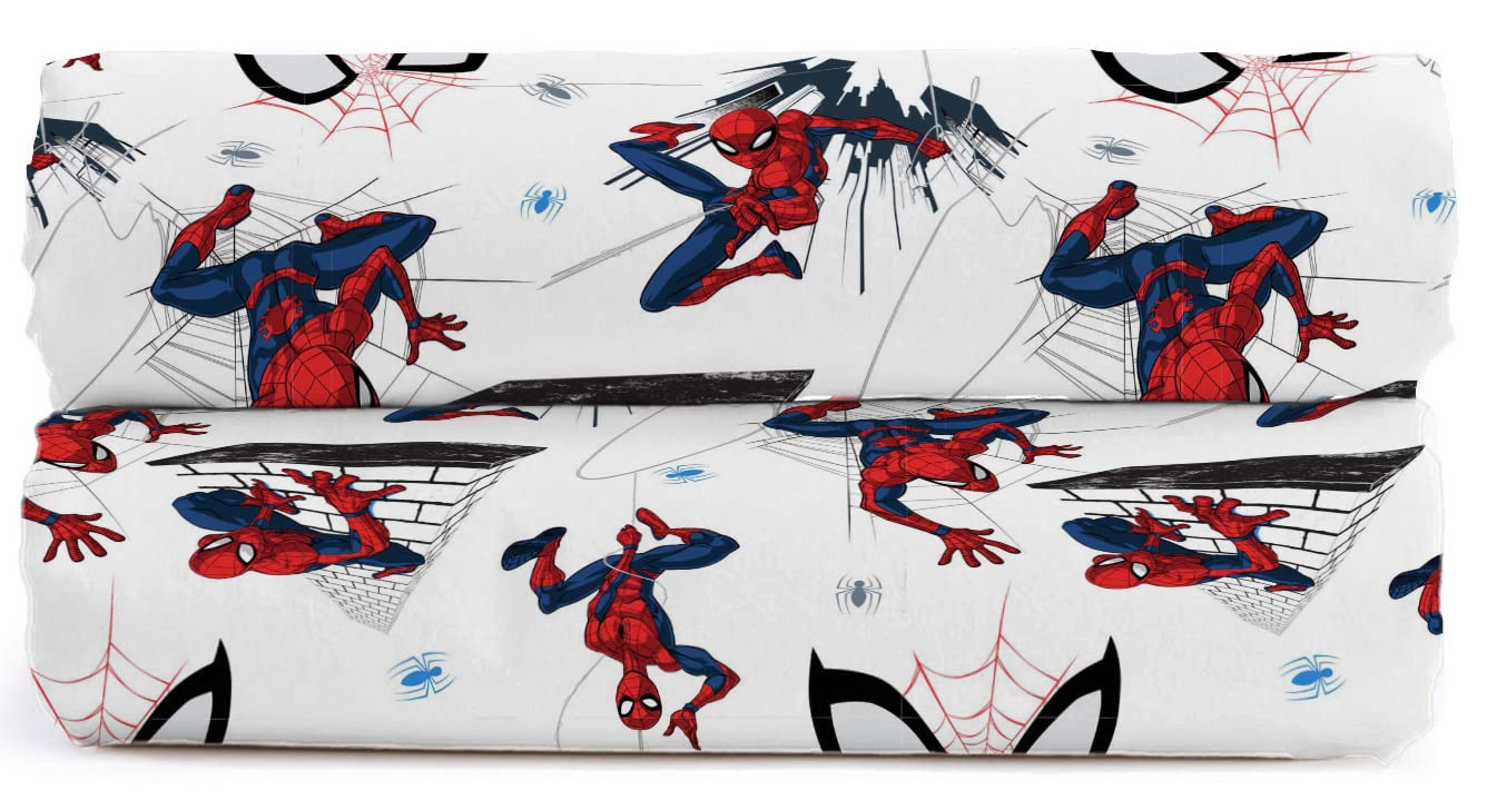 Jay Franco Marvel Spiderman City Streets 100% Cotton Double Fitted Sheets - 2 Pack
