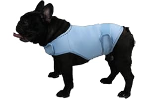 KittyStar Breathable Dog Shirt for Thunderstorm, Dog Anxiety Vest Jacket Warp,Puppy Calming Coat Anxiety Relief (M, Blue)