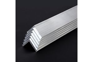 DOUYUDAO 13Inch Aluminum Angle Stock,6 PCS 1" x 1"x 1/8" Aluminum Angle 6061, T6511 Mill Stock, 1/8" Thick