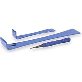 DASCO PRO 3 Piece Trim Kit, Assembled in USA, Pry Bar and Nail Set | 12 inch and 5 1/2 inch pry/scraper bars plus 1/32 inch nail set for pulling nails and countersinking. VN70097, 97