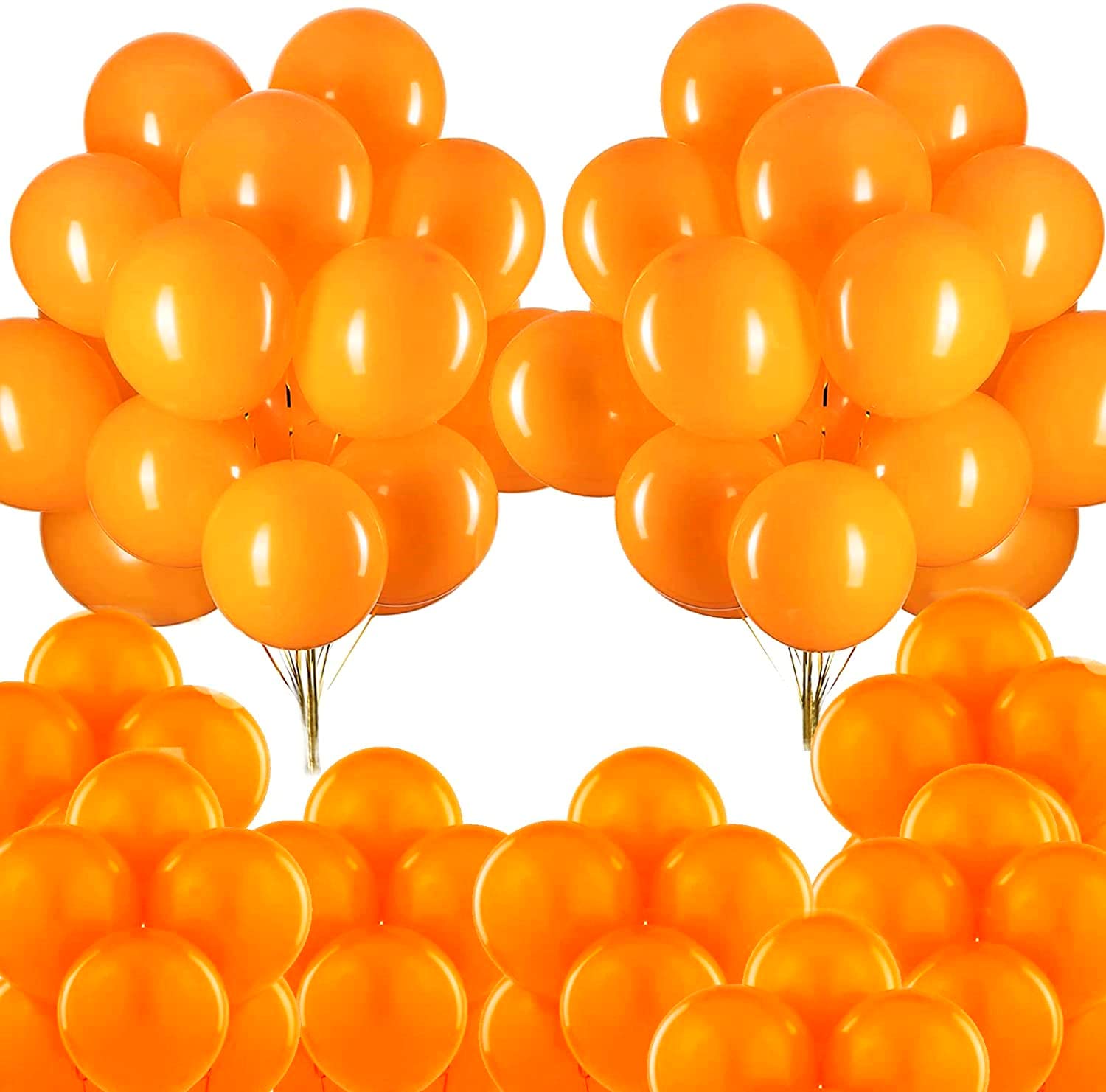 5 inch Orange Balloons Matte Latex Mini Balloons,100 Pcs Small Party Balloon Helium Balloon Thick Decorative Balloons.for Easter Wedding Birthday Halloween Autumn Winter Decoration