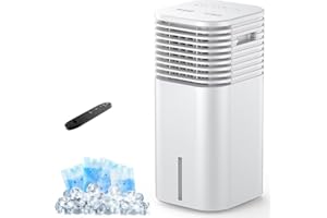 FLOWBREEZE Windowless Portable Air Conditioner, 15H Timer & 120°Oscillation, 3-IN-1 Portable AC Unit with Remote, 2-Gal Tank, 3 Modes & 3 Speeds, Ultra-Quiet 24" Ventless Swamp Cooler for Room Home Office