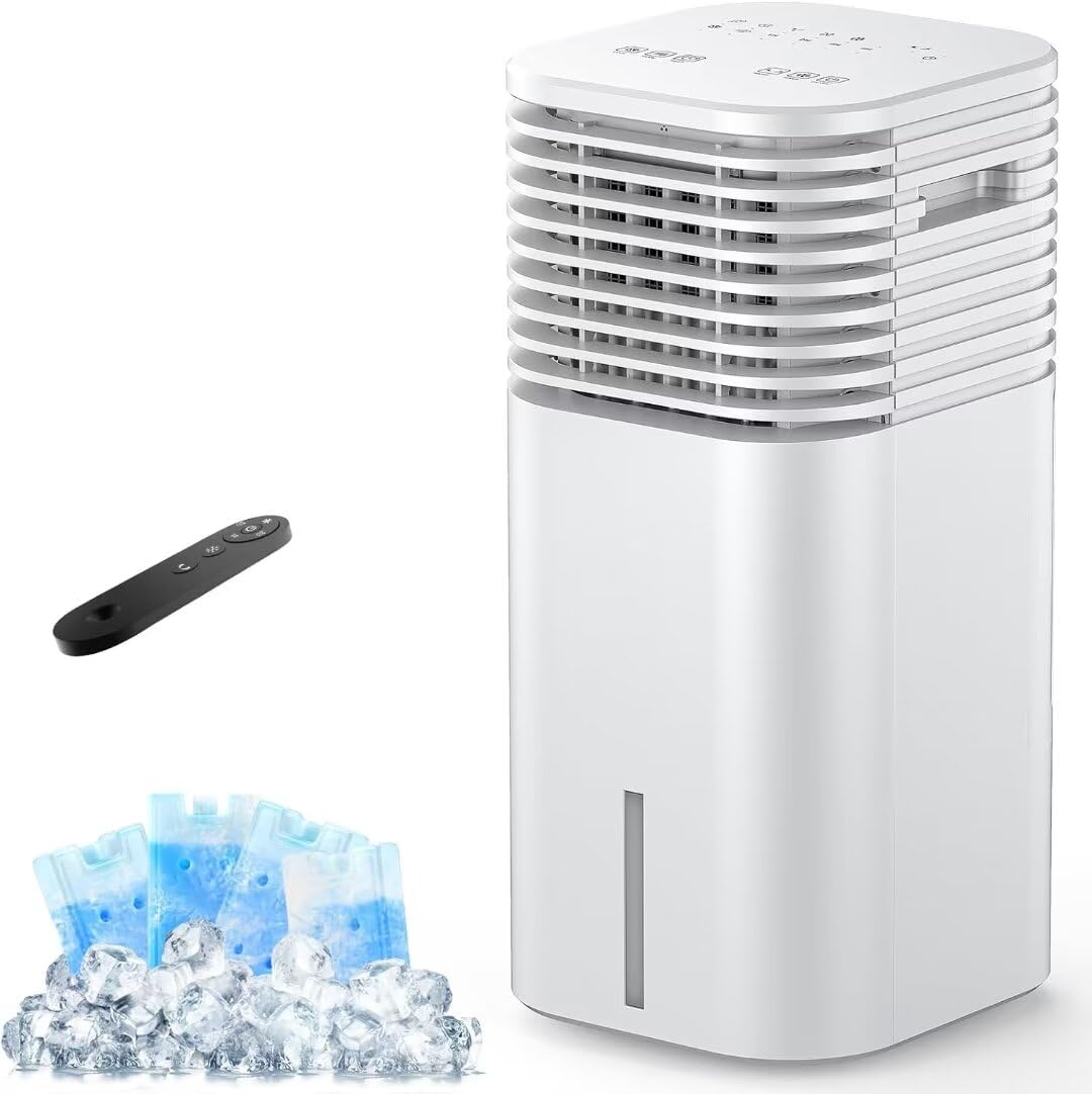 Photo 1 of Windowless Portable Air Conditioner, 15H Timer & 120°Oscillation, 3-IN-1 Portable AC Unit with Remote, 2-Gal Tank, 3 Modes & 3 Speeds, Ultra-Quiet 24" Ventless Swamp Cooler for Room Home Office