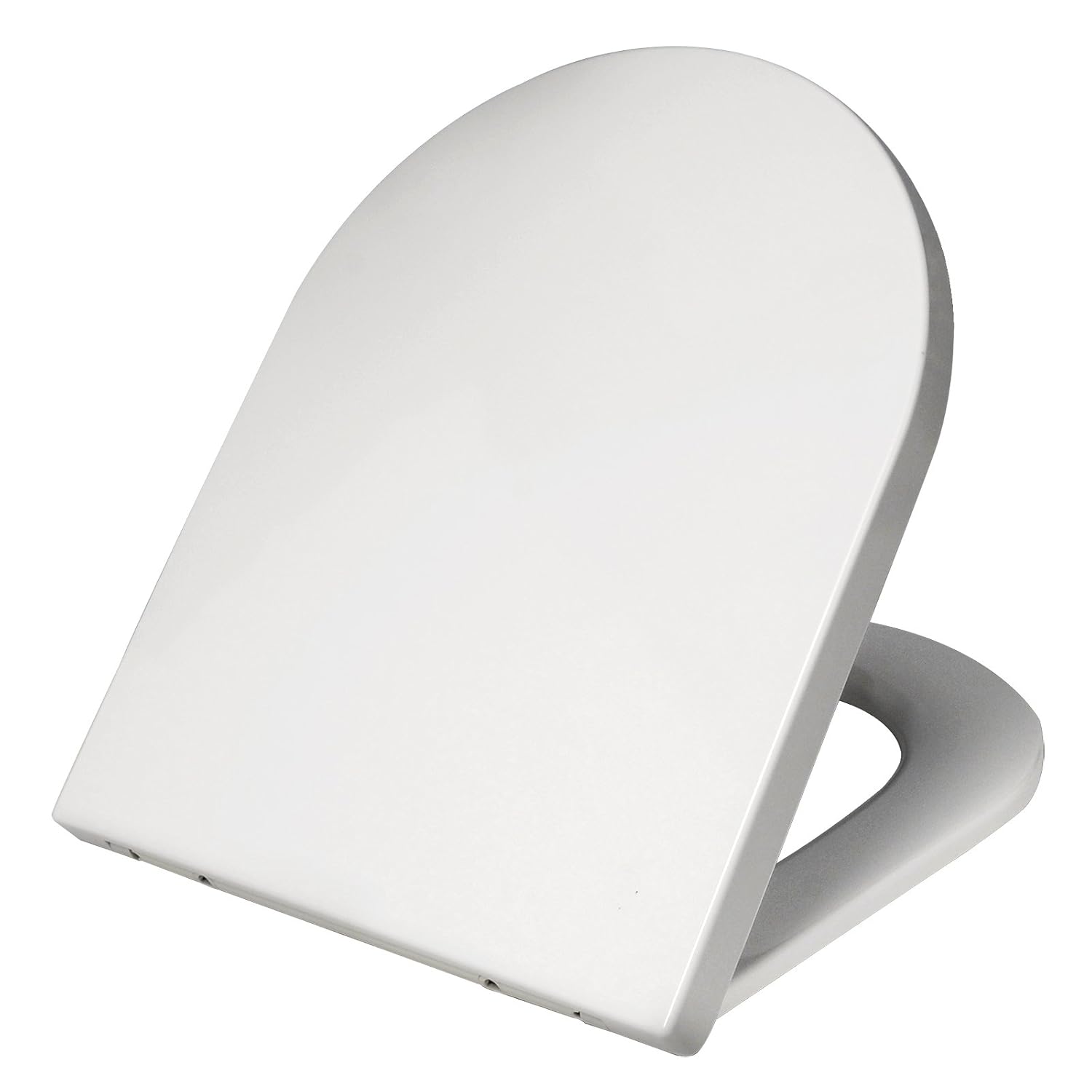 D Shape White Toilet Seat Soft Close Hinge Quick Release Toilet Lid