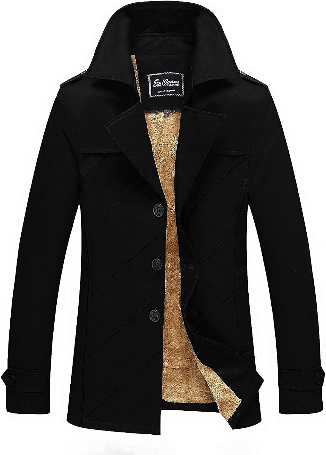 Men's Thick Coat Boys Long Style Cashmere Long Coat Windbreaker Unique