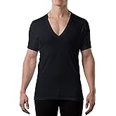 Sweatproof Undershirt for Men w/ Underarm Sweat Pads (Original Fit, Deep V-Neck)