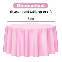 Kopokita 6 Pack Pink Round Disposable Plastic